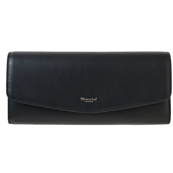 🖤NWT- MONCRIEF LONDON STUNNING GENUINE LEATHER BLACK “TILLIE” WALLET”🖤 - Picture 1 of 13